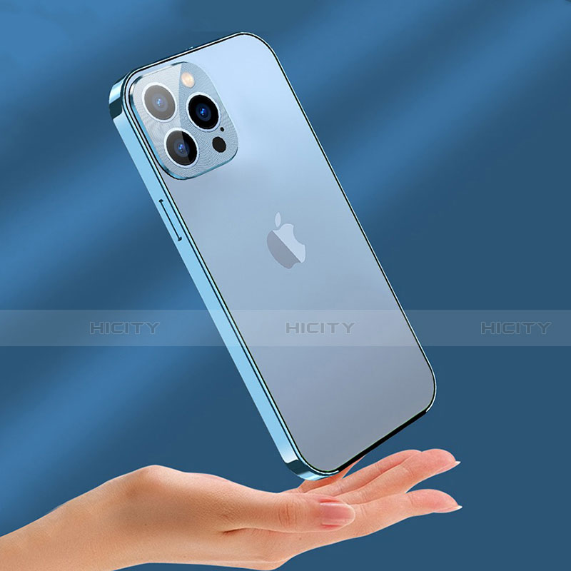 Custodia Lusso Alluminio Laterale Specchio 360 Gradi Cover M10 per Apple iPhone 13 Pro Max