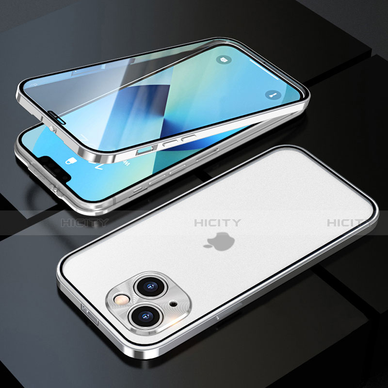 Custodia Lusso Alluminio Laterale Specchio 360 Gradi Cover M10 per Apple iPhone 14