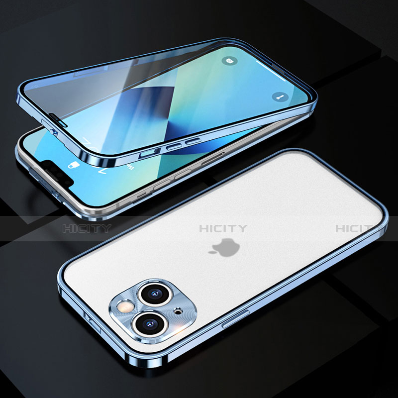 Custodia Lusso Alluminio Laterale Specchio 360 Gradi Cover M10 per Apple iPhone 14