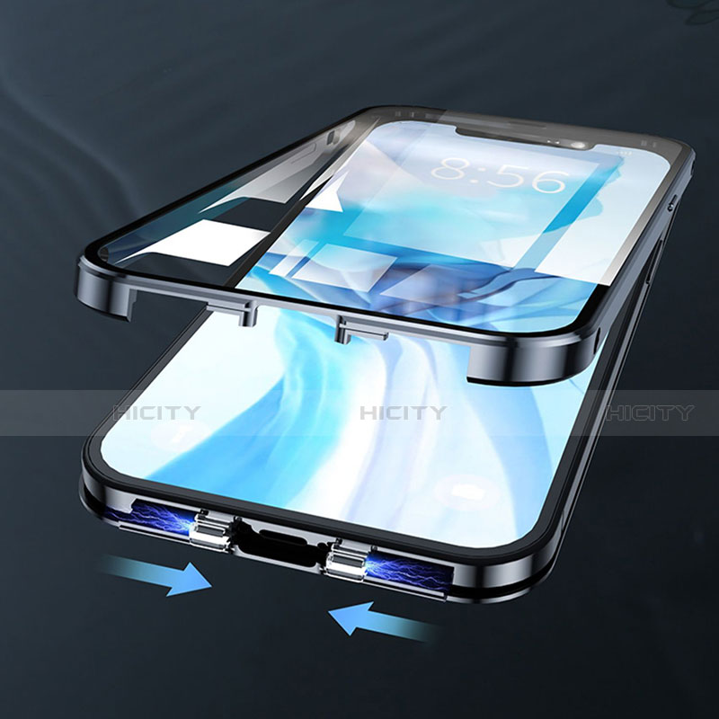 Custodia Lusso Alluminio Laterale Specchio 360 Gradi Cover N01 per Apple iPhone 12