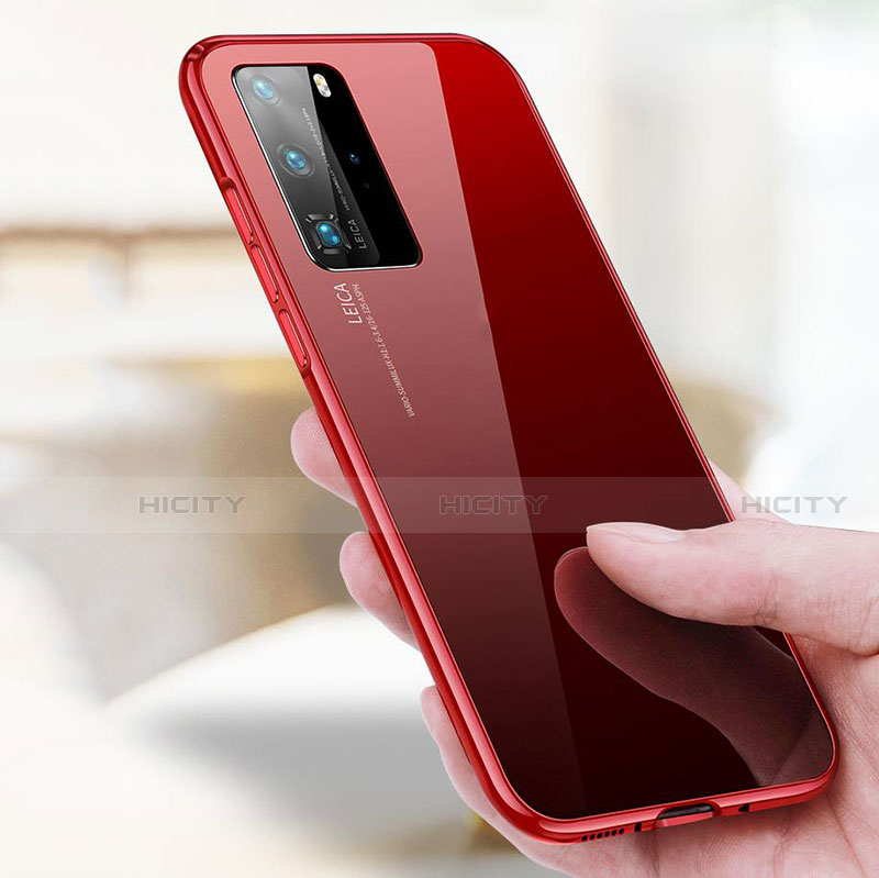 Custodia Lusso Alluminio Laterale Specchio 360 Gradi Cover N01 per Huawei P40 Pro