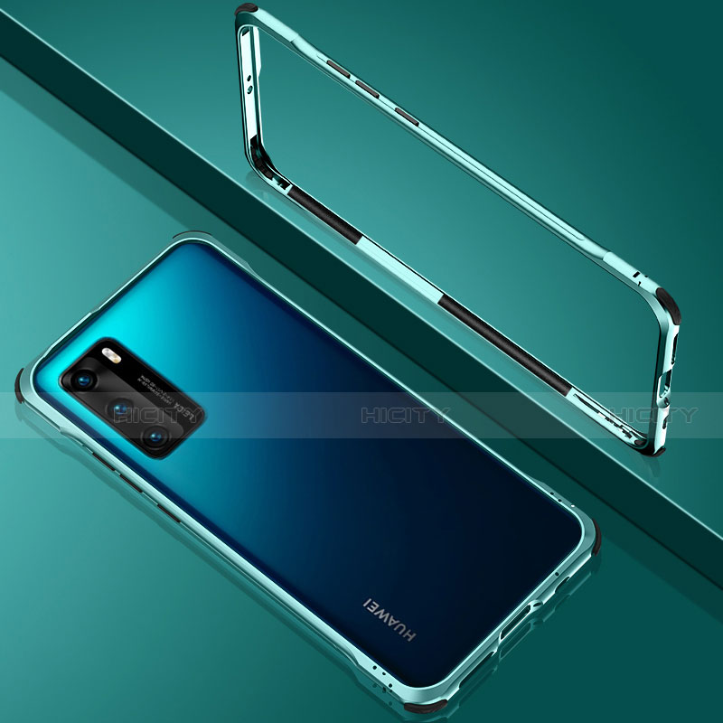 Custodia Lusso Alluminio Laterale Specchio 360 Gradi Cover N02 per Huawei P40