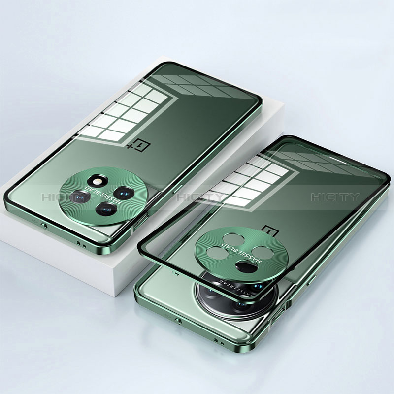 Custodia Lusso Alluminio Laterale Specchio 360 Gradi Cover P01 per OnePlus 11 5G