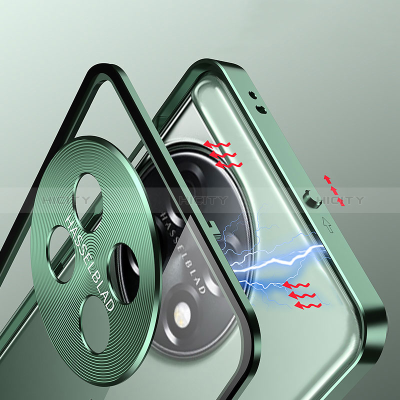 Custodia Lusso Alluminio Laterale Specchio 360 Gradi Cover P01 per OnePlus Ace 2 Pro 5G