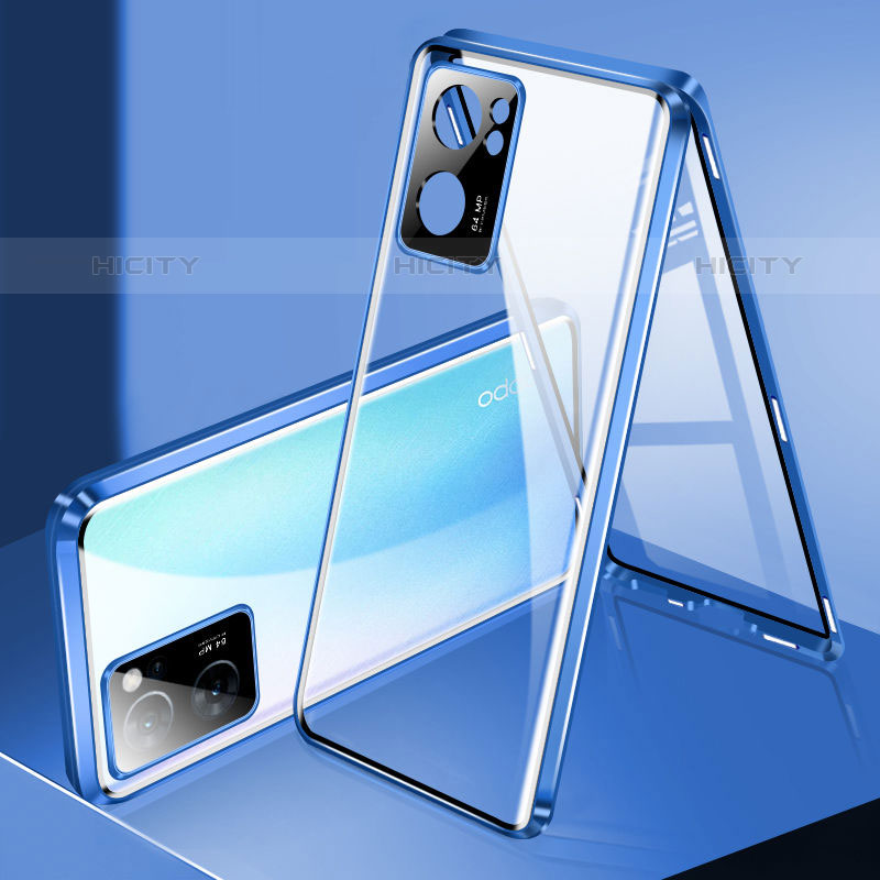Custodia Lusso Alluminio Laterale Specchio 360 Gradi Cover P01 per OnePlus Nord N300 5G