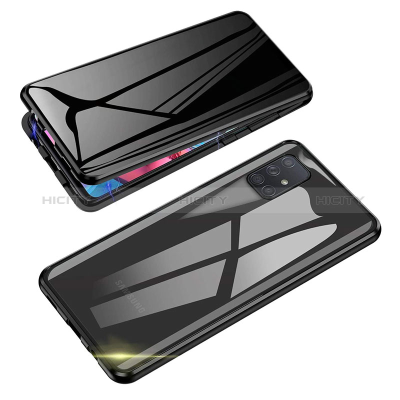 Custodia Lusso Alluminio Laterale Specchio 360 Gradi Cover P01 per Samsung Galaxy A71 5G