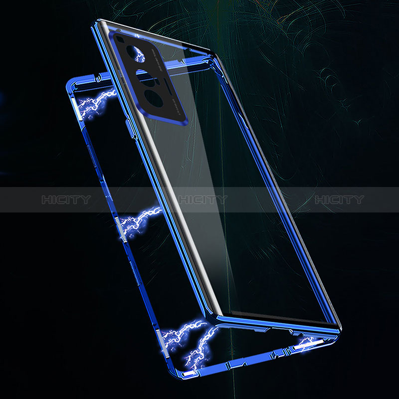 Custodia Lusso Alluminio Laterale Specchio 360 Gradi Cover P01 per Vivo X70 5G