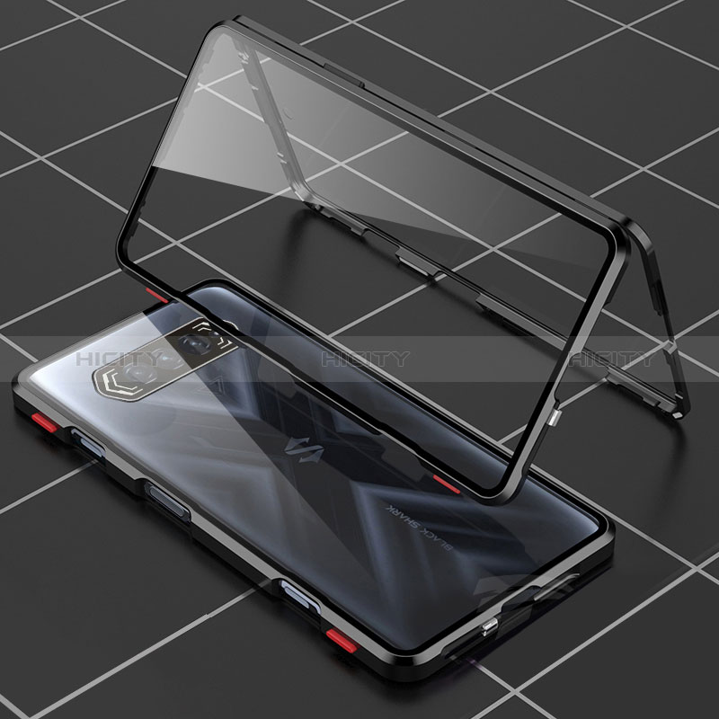 Custodia Lusso Alluminio Laterale Specchio 360 Gradi Cover P01 per Xiaomi Black Shark 5 RS 5G