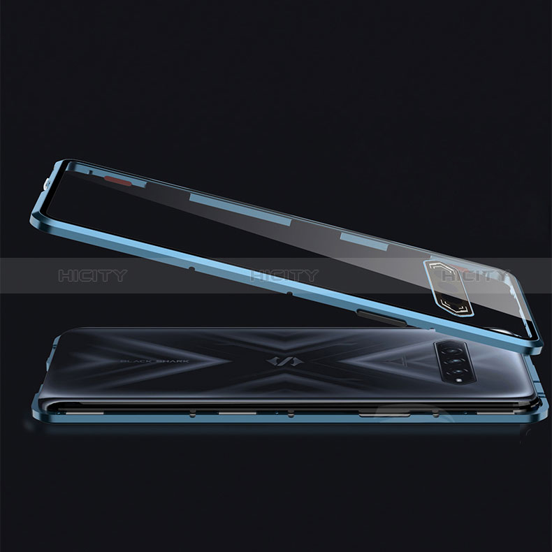 Custodia Lusso Alluminio Laterale Specchio 360 Gradi Cover P01 per Xiaomi Black Shark 5 RS 5G