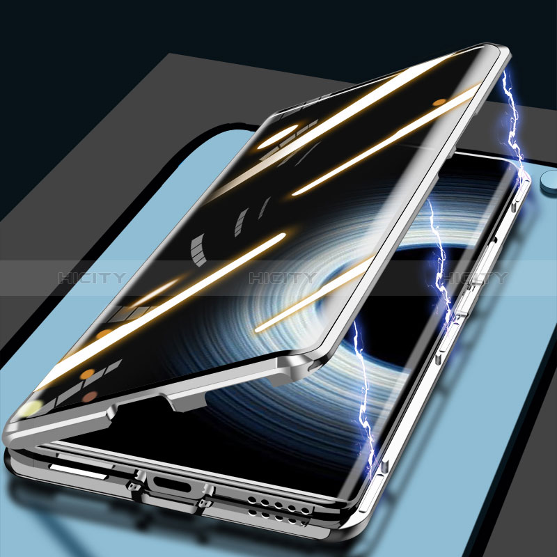 Custodia Lusso Alluminio Laterale Specchio 360 Gradi Cover P01 per Xiaomi Mi 12T Pro 5G