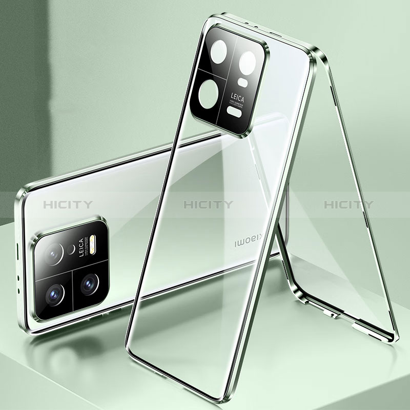 Custodia Lusso Alluminio Laterale Specchio 360 Gradi Cover P01 per Xiaomi Mi 13 5G
