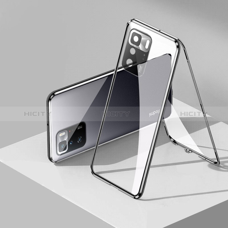 Custodia Lusso Alluminio Laterale Specchio 360 Gradi Cover P01 per Xiaomi Poco X3 GT 5G