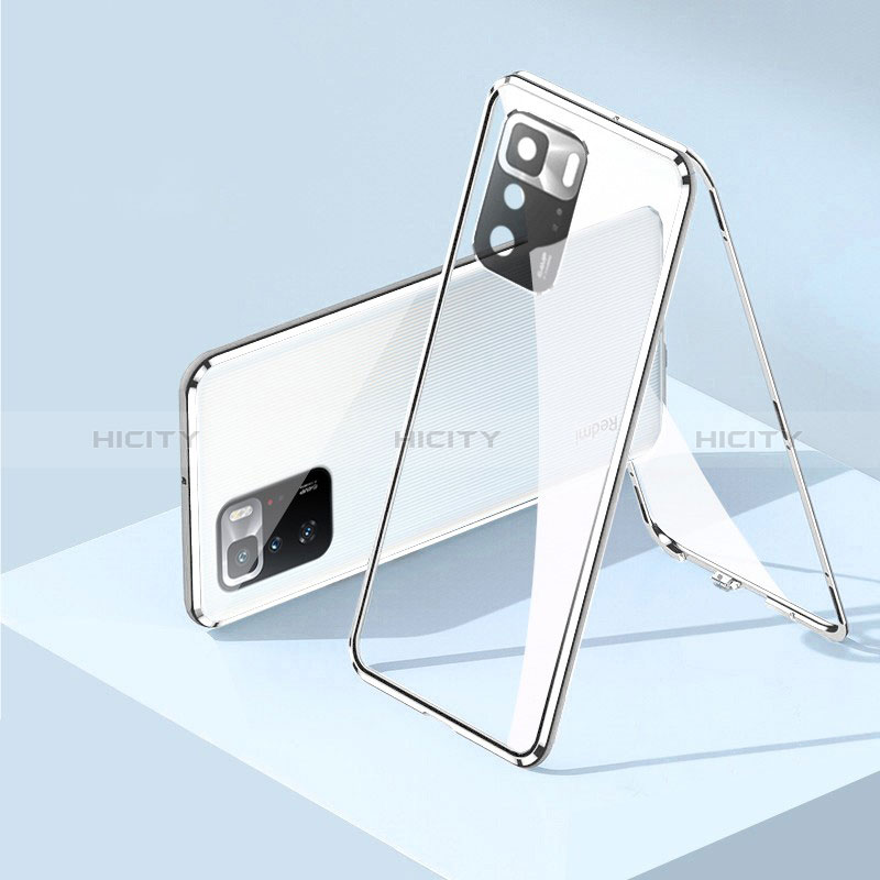 Custodia Lusso Alluminio Laterale Specchio 360 Gradi Cover P01 per Xiaomi Poco X3 GT 5G