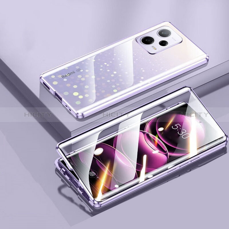 Custodia Lusso Alluminio Laterale Specchio 360 Gradi Cover P01 per Xiaomi Redmi Note 12 5G