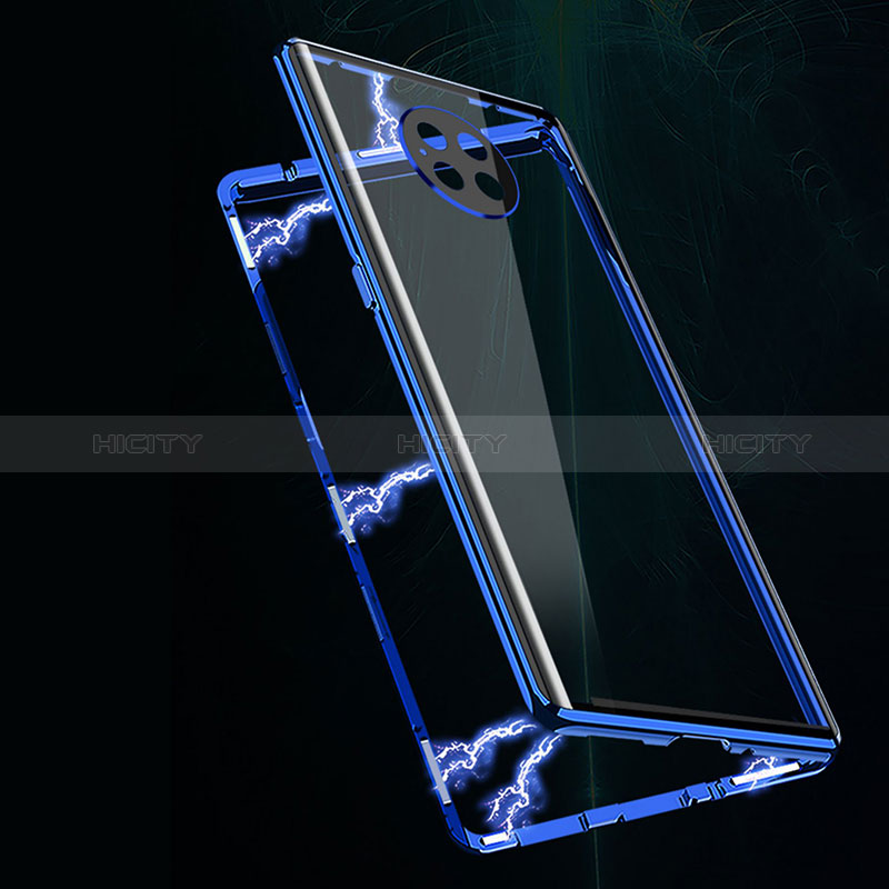 Custodia Lusso Alluminio Laterale Specchio 360 Gradi Cover P01 per Xiaomi Redmi Note 9 5G
