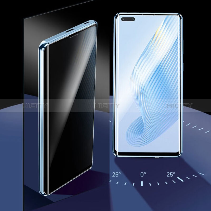 Custodia Lusso Alluminio Laterale Specchio 360 Gradi Cover P02 per Huawei Honor Magic5 Pro 5G