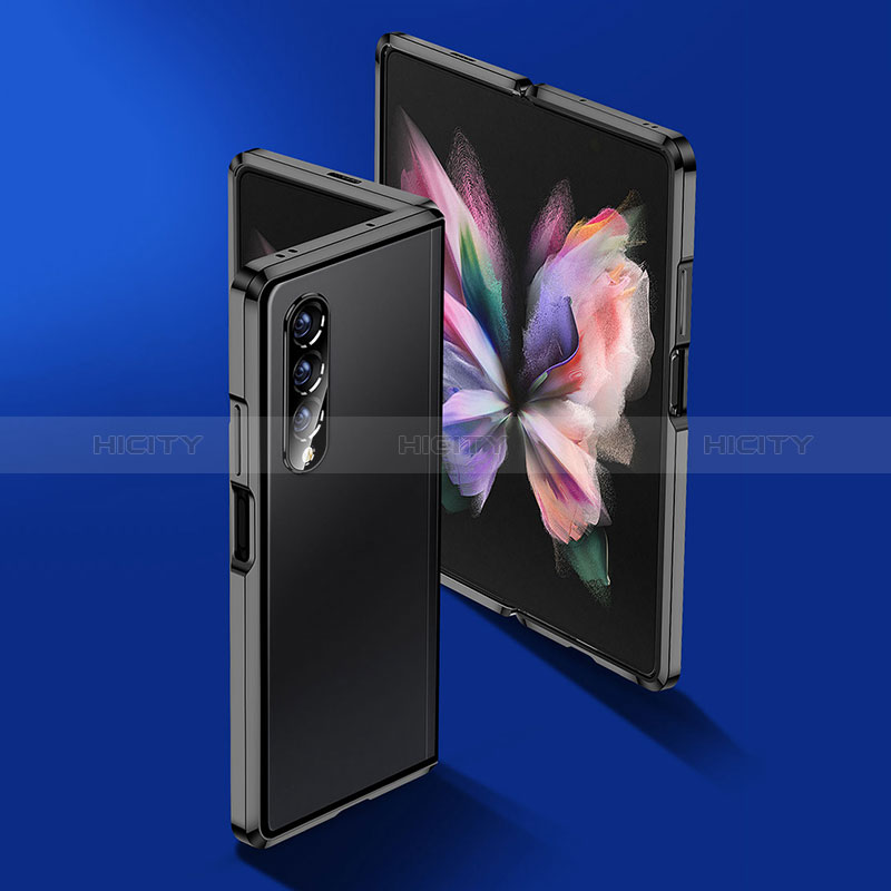 Custodia Lusso Alluminio Laterale Specchio 360 Gradi Cover P02 per Samsung Galaxy Z Fold3 5G