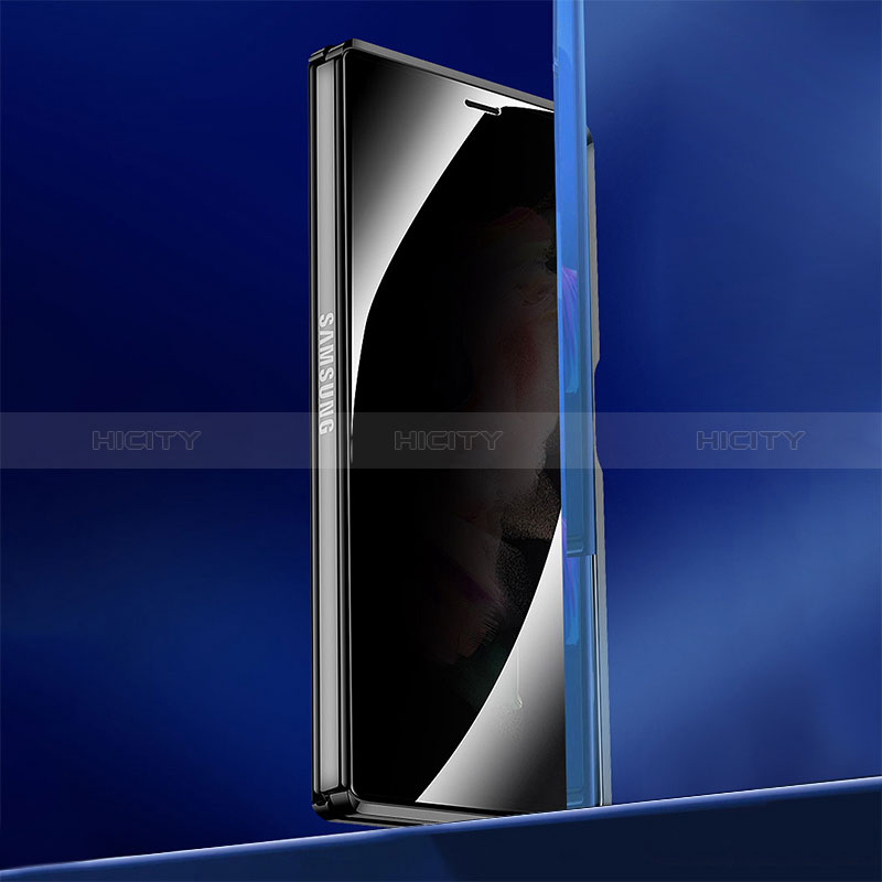 Custodia Lusso Alluminio Laterale Specchio 360 Gradi Cover P02 per Samsung Galaxy Z Fold3 5G