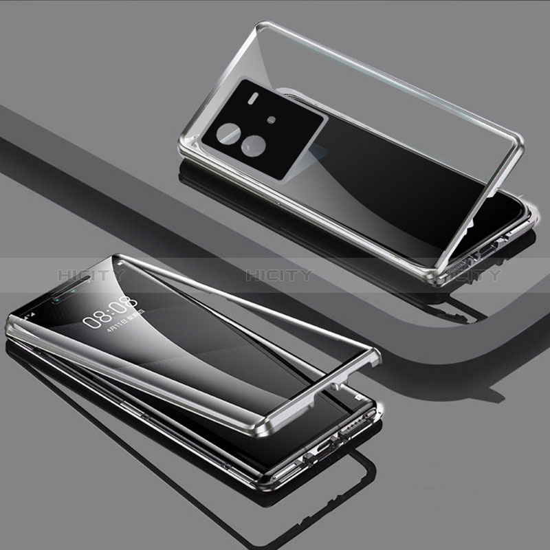 Custodia Lusso Alluminio Laterale Specchio 360 Gradi Cover P02 per Vivo iQOO Neo6 5G