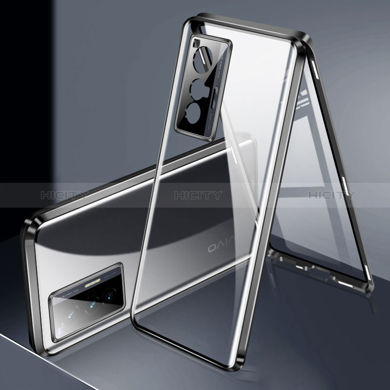 Custodia Lusso Alluminio Laterale Specchio 360 Gradi Cover P02 per Vivo X70 5G