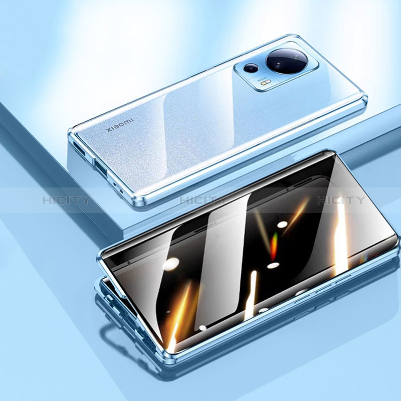 Custodia Lusso Alluminio Laterale Specchio 360 Gradi Cover P02 per Xiaomi Mi 13 Lite 5G