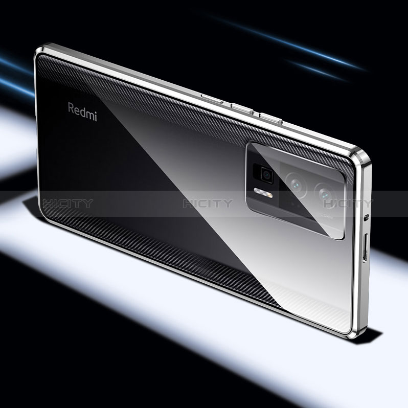 Custodia Lusso Alluminio Laterale Specchio 360 Gradi Cover P02 per Xiaomi Poco F5 Pro 5G