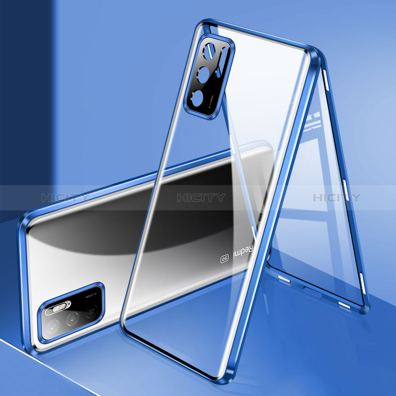 Custodia Lusso Alluminio Laterale Specchio 360 Gradi Cover P02 per Xiaomi POCO M3 Pro 5G
