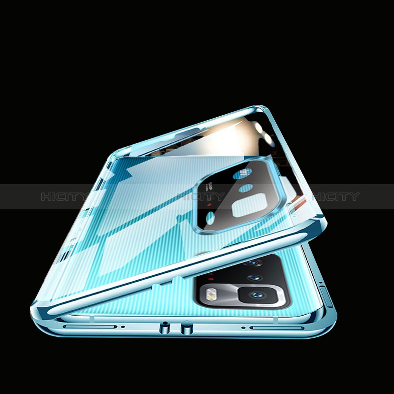 Custodia Lusso Alluminio Laterale Specchio 360 Gradi Cover P02 per Xiaomi Poco X3 GT 5G