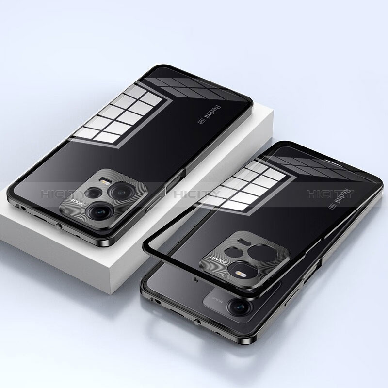 Custodia Lusso Alluminio Laterale Specchio 360 Gradi Cover P02 per Xiaomi Redmi Note 12 5G
