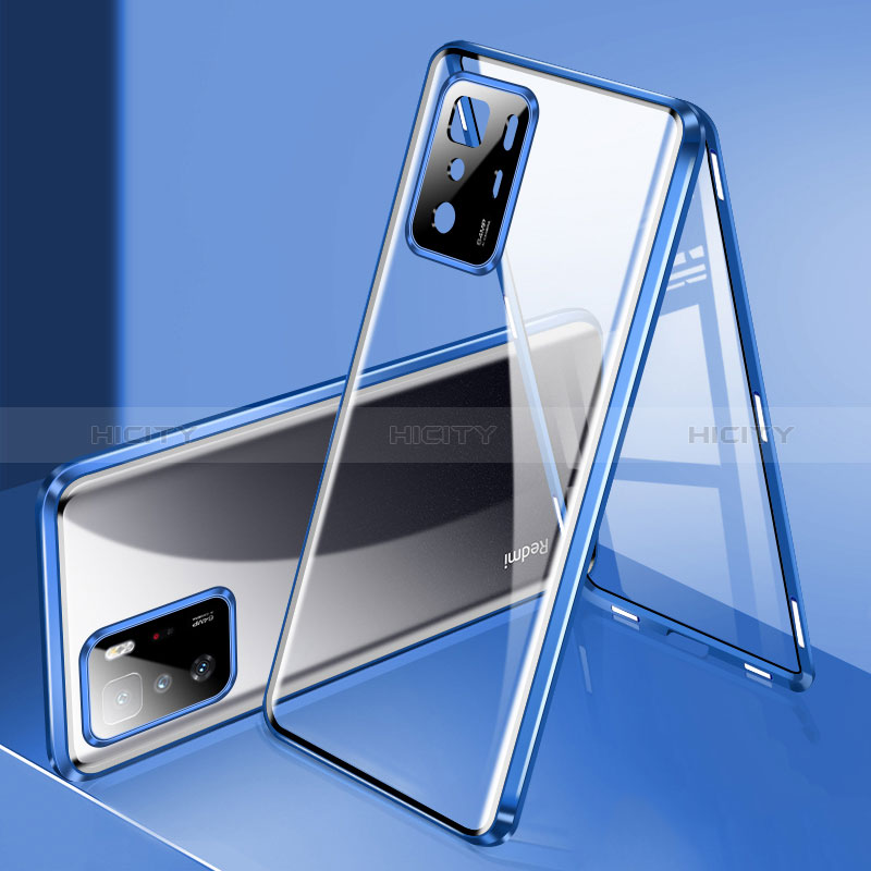 Custodia Lusso Alluminio Laterale Specchio 360 Gradi Cover P03 per Xiaomi Poco X3 GT 5G