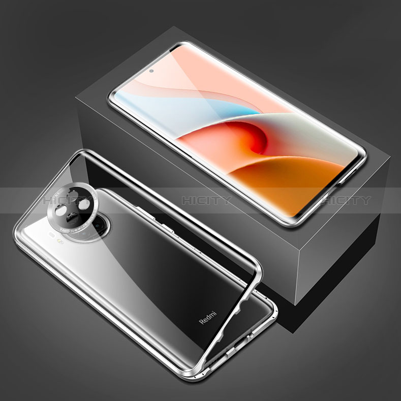 Custodia Lusso Alluminio Laterale Specchio 360 Gradi Cover P03 per Xiaomi Redmi Note 9 5G