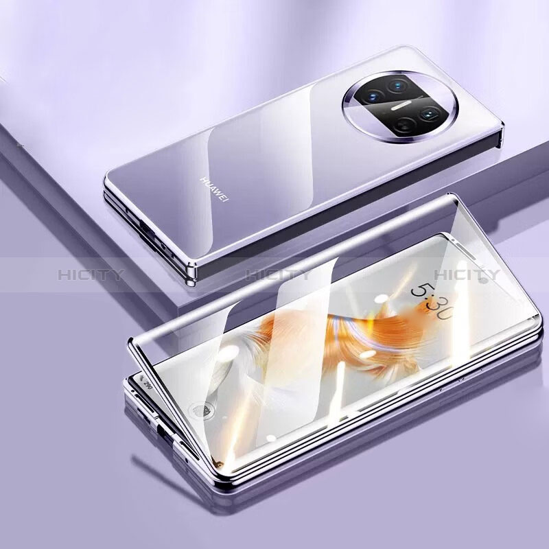 Custodia Lusso Alluminio Laterale Specchio 360 Gradi Cover P04 per Huawei Mate X3