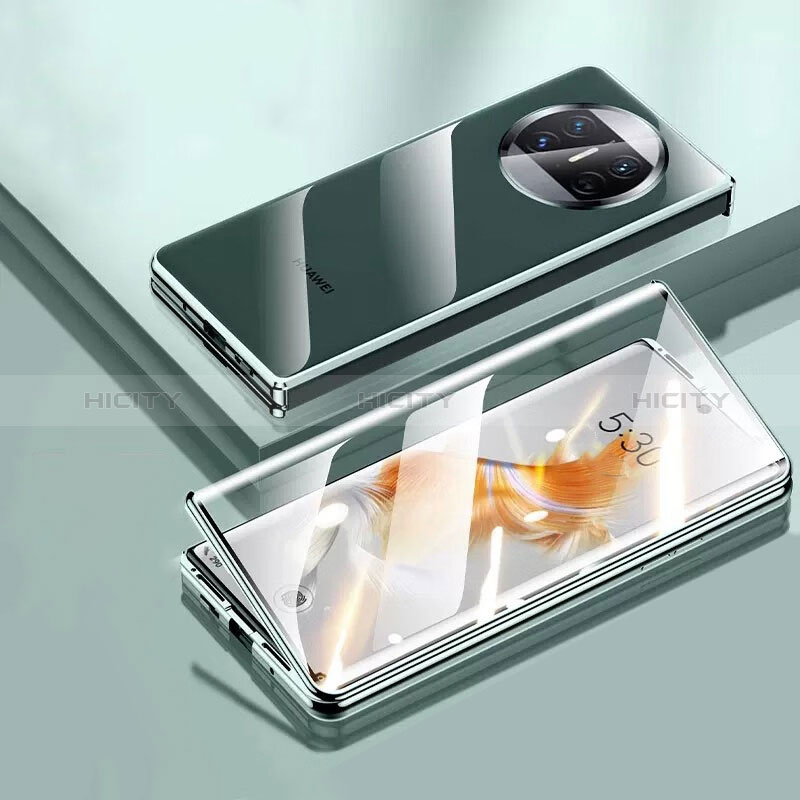 Custodia Lusso Alluminio Laterale Specchio 360 Gradi Cover P04 per Huawei Mate X5