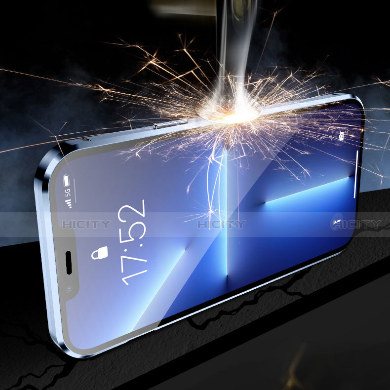 Custodia Lusso Alluminio Laterale Specchio 360 Gradi Cover per Apple iPhone 13 Pro