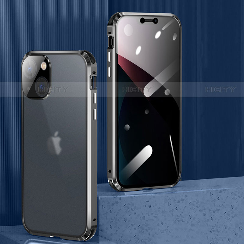 Custodia Lusso Alluminio Laterale Specchio 360 Gradi Cover per Apple iPhone 14