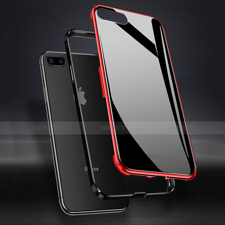 Custodia Lusso Alluminio Laterale Specchio 360 Gradi Cover per Apple iPhone 8 Plus