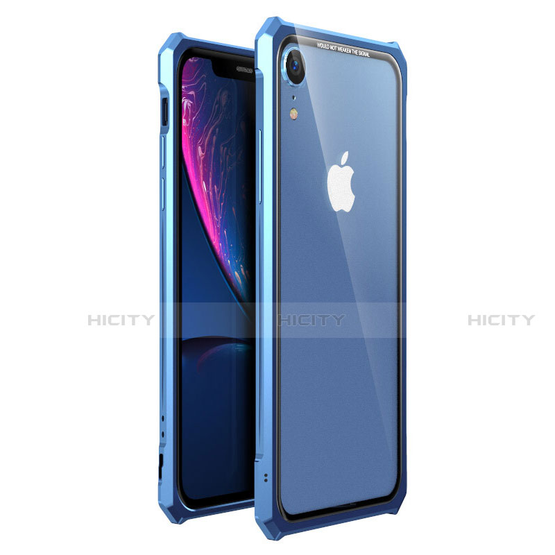 Custodia Lusso Alluminio Laterale Specchio 360 Gradi Cover per Apple iPhone XR