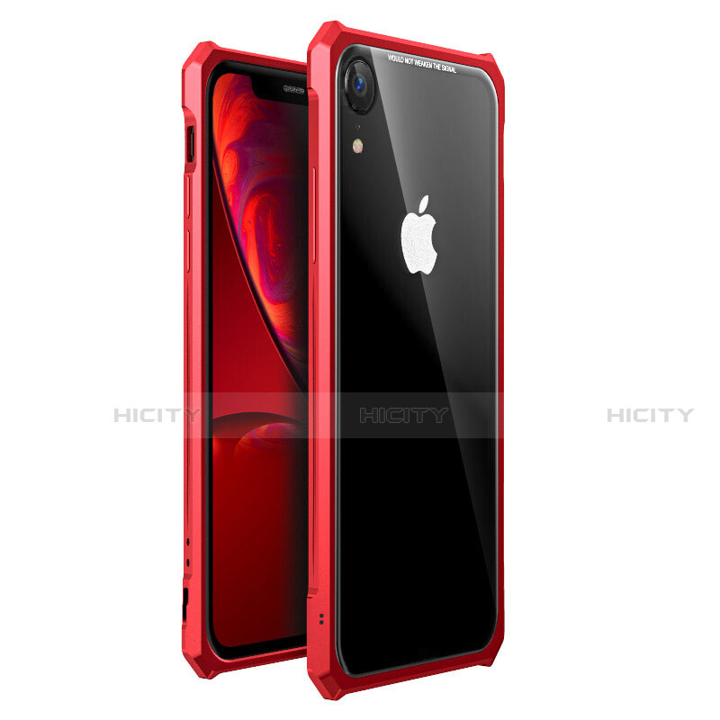 Custodia Lusso Alluminio Laterale Specchio 360 Gradi Cover per Apple iPhone XR