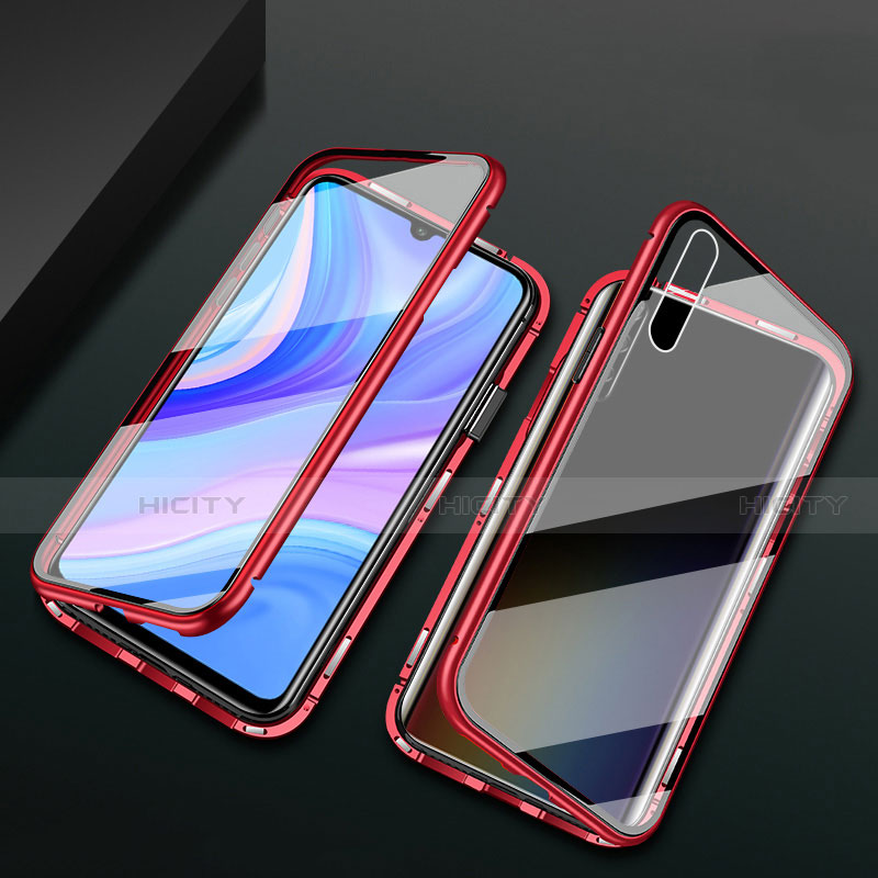 Custodia Lusso Alluminio Laterale Specchio 360 Gradi Cover per Huawei Enjoy 10S