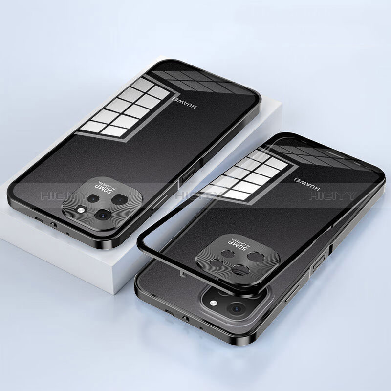 Custodia Lusso Alluminio Laterale Specchio 360 Gradi Cover per Huawei Enjoy 50z