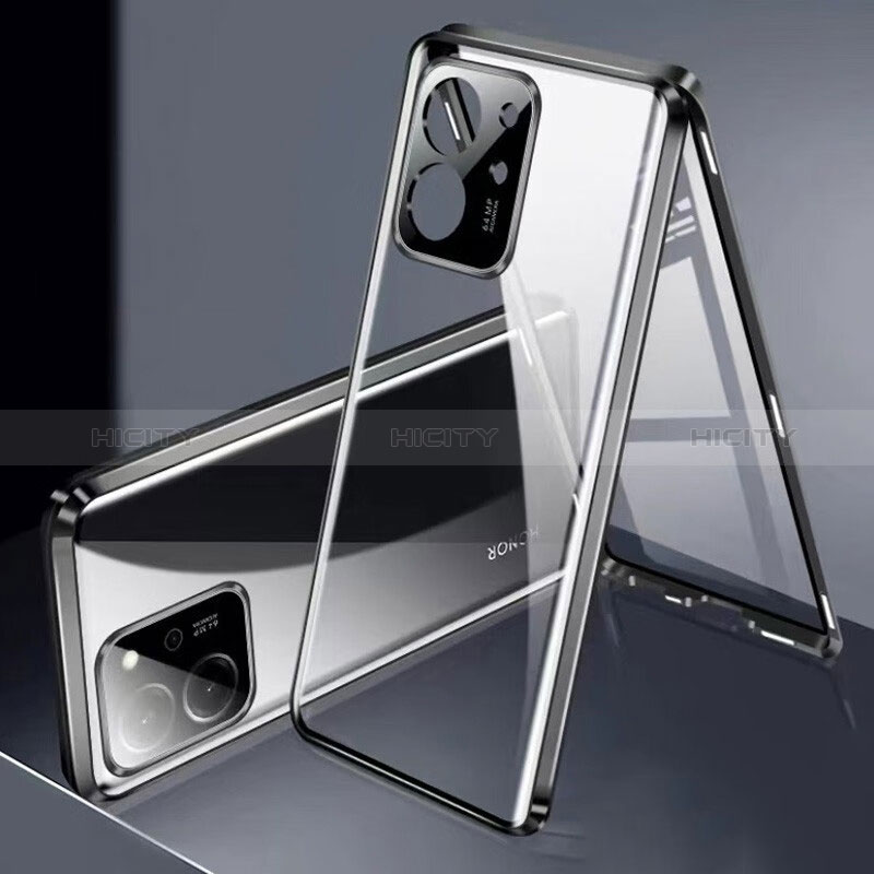 Custodia Lusso Alluminio Laterale Specchio 360 Gradi Cover per Huawei Honor 80 SE 5G