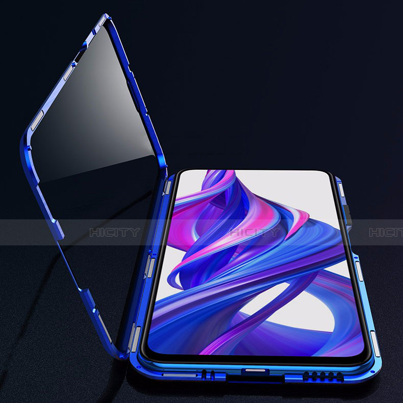 Custodia Lusso Alluminio Laterale Specchio 360 Gradi Cover per Huawei Honor 9X