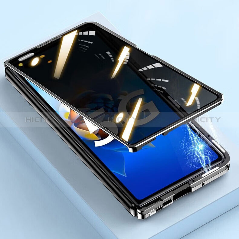 Custodia Lusso Alluminio Laterale Specchio 360 Gradi Cover per Huawei Honor Magic Vs Ultimate 5G