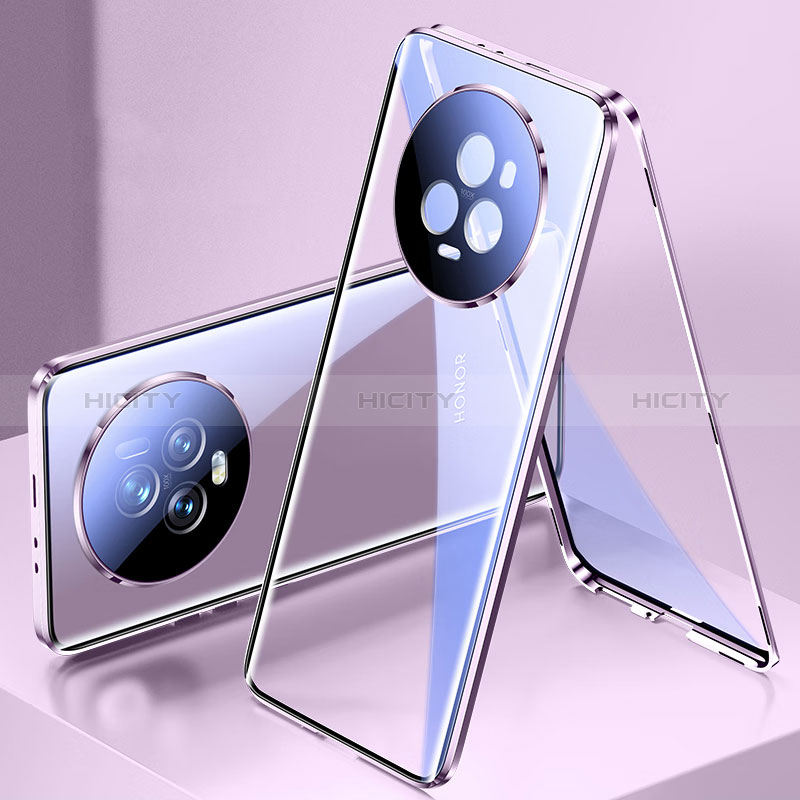 Custodia Lusso Alluminio Laterale Specchio 360 Gradi Cover per Huawei Honor Magic5 Pro 5G