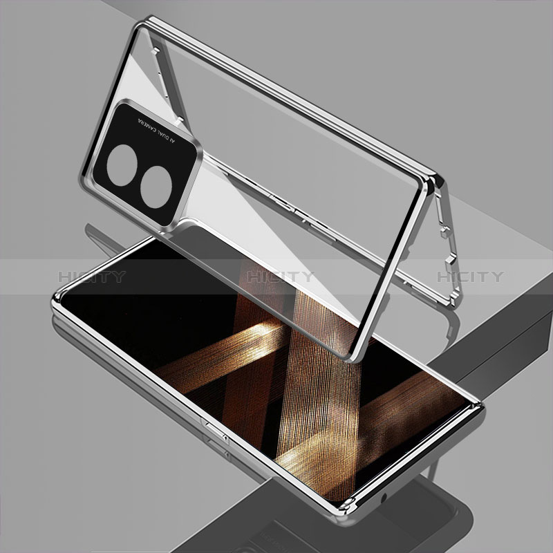 Custodia Lusso Alluminio Laterale Specchio 360 Gradi Cover per Huawei Honor X5 Plus