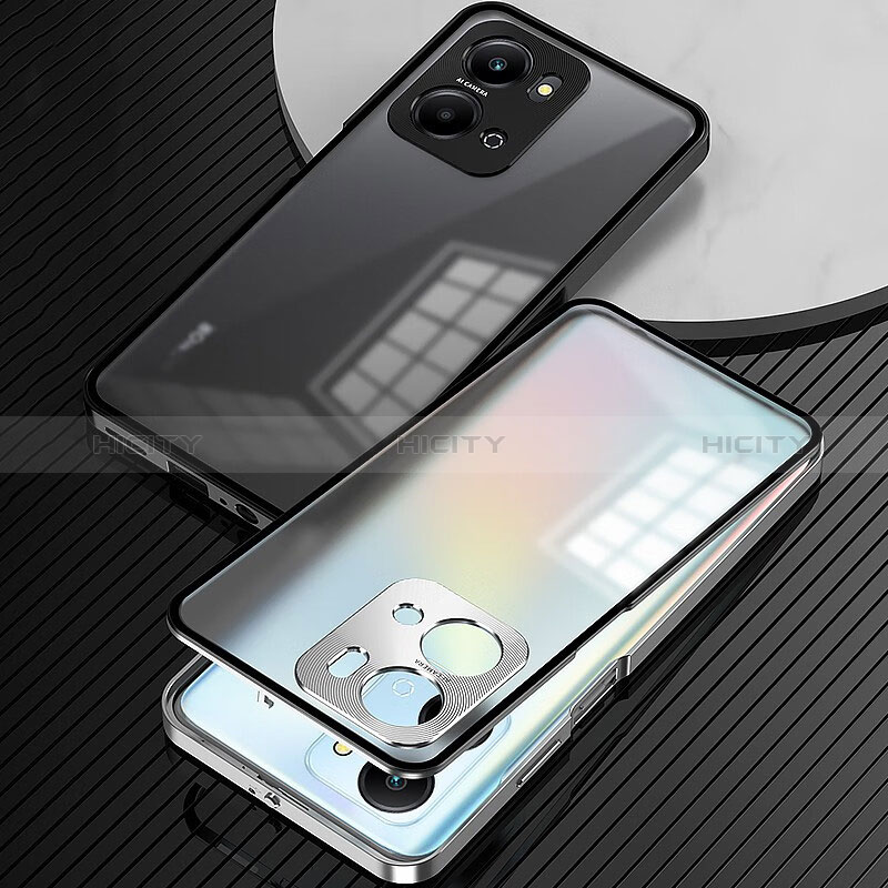 Custodia Lusso Alluminio Laterale Specchio 360 Gradi Cover per Huawei Honor X7a