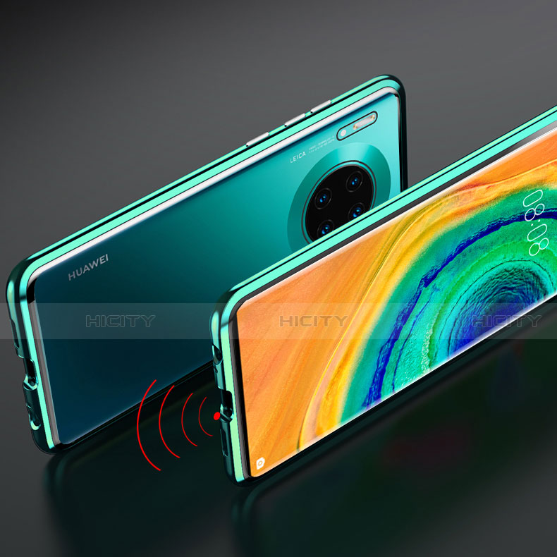 Custodia Lusso Alluminio Laterale Specchio 360 Gradi Cover per Huawei Mate 30E Pro 5G