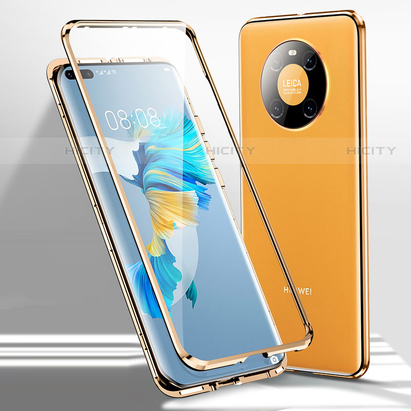 Custodia Lusso Alluminio Laterale Specchio 360 Gradi Cover per Huawei Mate 40 Pro