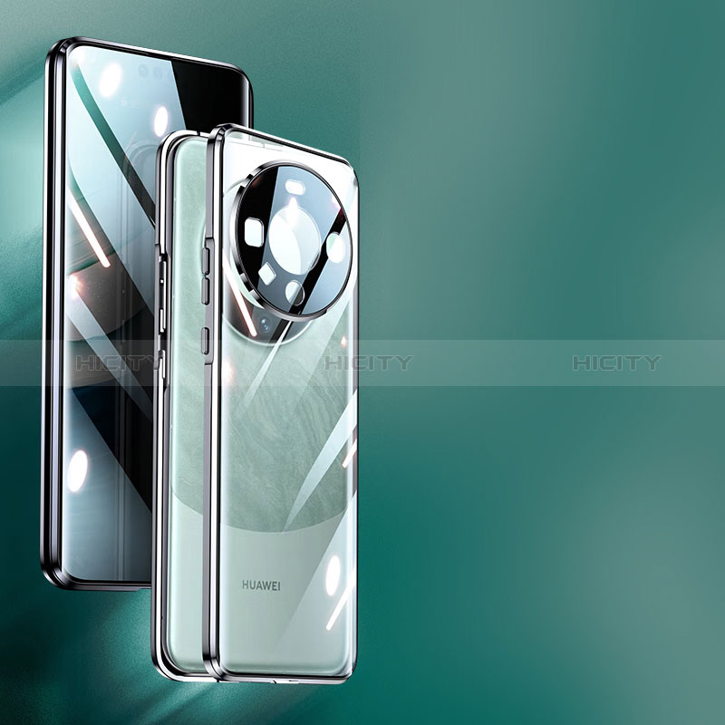Custodia Lusso Alluminio Laterale Specchio 360 Gradi Cover per Huawei Mate 60 Pro