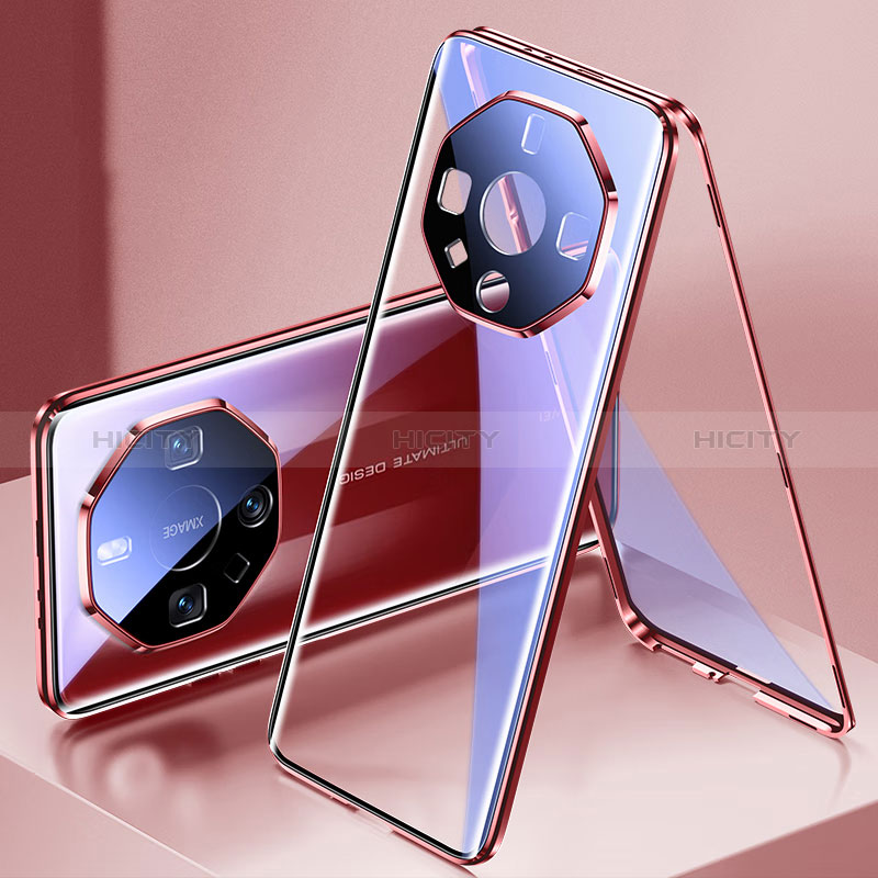 Custodia Lusso Alluminio Laterale Specchio 360 Gradi Cover per Huawei Mate 60 RS Ultimate